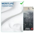 thumbnail image 6 of Meritlife Luxury White Queen Size Flannel Fleece Polyester Microfiber Throw Blanket, 90"x90", 6 of 7