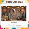 thumbnail image 2 of Wooden  Western Cowboy Banner Cactus Pattern Wild West Display Cow Skull Decor Ranch Party Backdrop for Cowboy Themed Parties Ranch Celebrations Wild West Events, 2 of 8
