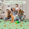 thumbnail image 3 of Soft Modern Area Rug for Living Room, Bedroom, Durable Home Decor Carpet, 8x10ft, Elegant Cyan, 3 of 8