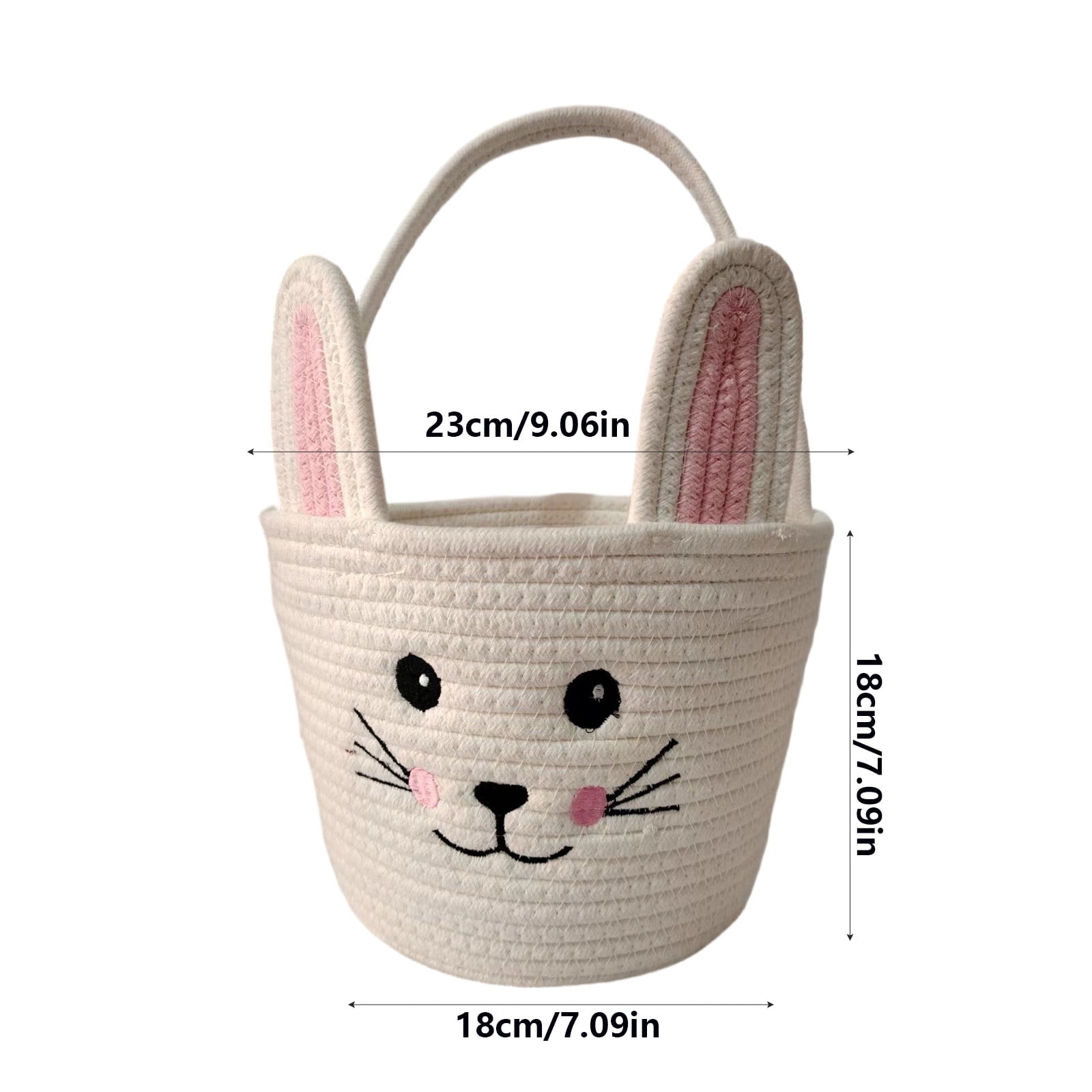 Lunxisen 4 Pcs Easter Storage Basket Hand-woven Rabbit Holiday Decorative Organizer Home Decor Baskets