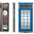 thumbnail image 1 of Shockproof Bumper Phone Case for Google Pixel 6a, by OneToughShield ® - Phone Booth Blue, 1 of 3