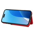 thumbnail image 4 of For iPhone 16 Pro Case Card Holders RFID Blocking PU Leather+TPU Phone Cover with Shoulder Strap - R, 4 of 5
