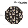 thumbnail image 2 of Vsdgher Flowe Rooster Print Leather Coasters for Drinks, Durable Drink Coasters 4 Set for Tabletop Protection, Luxurious Home Décor and Housewarming Gift-Octagon, 2 of 6