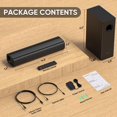 thumbnail image 2 of RIOWOIS Sound Bars for Smart TV with Subwoofer, 2.1 Deep Bass Small Soundbar Home Theater Surround System Speaker with 4 Inch Subwoofer, Bluetooth/Optical/, 2 of 6