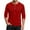 Red, variant on Men's Shirt Casual 3/4 Sleeve Raglan Henley Tee Blouse Button Down Solid Baseball Workout T-Shirts Tops 2025