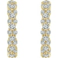 thumbnail image 2 of 14K Yellow 5/8 CTW Diamond Hoop Earrings in 14k Yellow Gold, 2 of 5