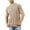 Khaki, variant on Men's Solid Color Round Neck Short Sleeve T-Shirt - Lightweight Elastic, Loose Casual, Business/Sports, Polyester, Comfortable Fit