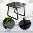 thumbnail image 3 of 3-Piece Rocking Outdoor Bistro Set, Rust-Proof Metal Frame & Breathable Textilene Mesh, Space-Saving Patio Furniture for Balcony, Garden and Yard, 3 of 5