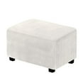 thumbnail image 1 of Ottoman Slipcovers Stretch Ottoman Cover Footrest Footstool Slipcover Anti-Slip Foot Stool Cover Machine Washable Soft Rectangle Furniture Protector for Living Room Bedroom, 1 of 8