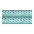 thumbnail image 1 of Nautical Gym Towel, Cartoon Design Swirling Ocean Waves Flow in Pastel Colors Print, One-Sided Quick Dry Microfiber for Beach Fitness & Swimming, 60" x 30", Teal and Pale Seafoam, by Ambesonne, 1 of 2