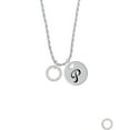 thumbnail image 2 of Delight Jewelry Silvertone Joshua 1:9 Eternity Ring Silvertone Script Initial Disc - P - Charm Necklace, 20"+3", 2 of 4