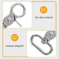 thumbnail image 3 of NUOLUX 4Ud Con Giratorio De Aleación De Zinc Para Mochilas Y Bolsas Decorativas Plata, 3 of 7
