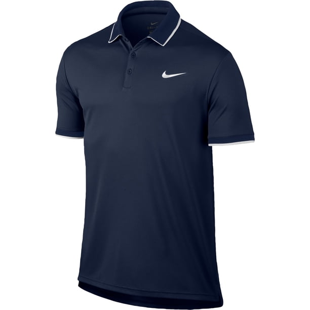 Nike Court Dry Rugby Polo para hombre, azul, pequeño