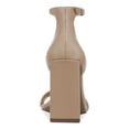 thumbnail image 3 of BAR III Womens Beige Ankle Strap Padded Appel Square Toe Flare Buckle Dress Heeled Sandal 8.5 M, 3 of 4