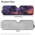 thumbnail image 7 of Uorisanigo Windshield Sunshade, Sun Visor for UV Rays & Heat Protection, Palm Trees Sunset Purple Windshield Sunshade for Wrangler TJ JK JL1997-2024, Accessories for Jeep Wrangler, 7 of 7