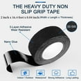 thumbnail image 2 of Anti Slip Stairs Tape,Non Skid Strips for Stairs,Anti-Slip Safety Grip Tape,Adhesive Stair Steps Tape,Non-Slip Outdoor Grip Tape for Treads Floor Stairway Outdoor/Indoor,Black,2 inch x 16.4 feet, 2 of 7