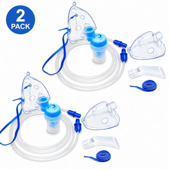 Oxygen Mask, ElongatedOxygen Breathing Mask for Adult, Oxygen Mask Kit And Tubing(2PCS)