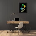 thumbnail image 3 of Albert Koetsier 15x18 Black Modern Wood Framed Wall Art Titled - Jeweled Tulip Trio 4, 3 of 6
