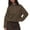 Coffee, variant on Womens Half Zip Pullover Cropped Sweatshirts Sherpa Fleece Jacket Fuzzy Sweaters Cute Winter Jackets with Pockets