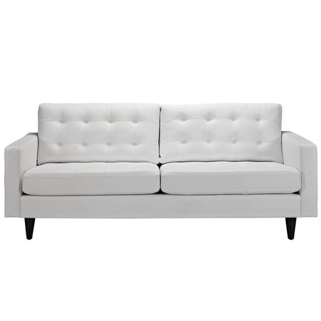 Empress Bonded Leather Sofa White - Modway
