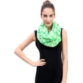 thumbnail image 4 of Four Leaf Clover Shamrock Print Women's Infinity Scarf St Patrick Day, 4 of 4