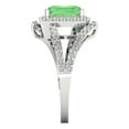 thumbnail image 3 of Halo Engagement Ring for Women - 1.935ct Simulated Green Diamond in 14K White Gold Promise Ring, 3 of 6