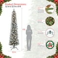 thumbnail image 4 of Puleo International Portland Pine Pencil Pre-Lit Flocked Artificial Christmas Tree, 4 of 5