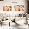 thumbnail image 4 of Elephant Stock Floral Abstract Wall Art - Horizontal Multi Panel Canvas - Living Room Wall Decor - Abstract Multi Panel - Orange And Red Decor - 38" x 24", 4 of 8