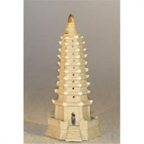 Bonsai Boy e2338 Unglazed Ceramic Pagoda Figurine, Brown