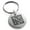 Silver, variant on Stainless Steel Letter N Initial Floral Box Monogram Engraved Small Medallion Circle Charm Keychain Keyring