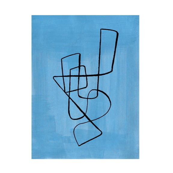 Trademark Fine Art Ejaaz Haniff Pastel Blue Circuit Canvas Wall Art