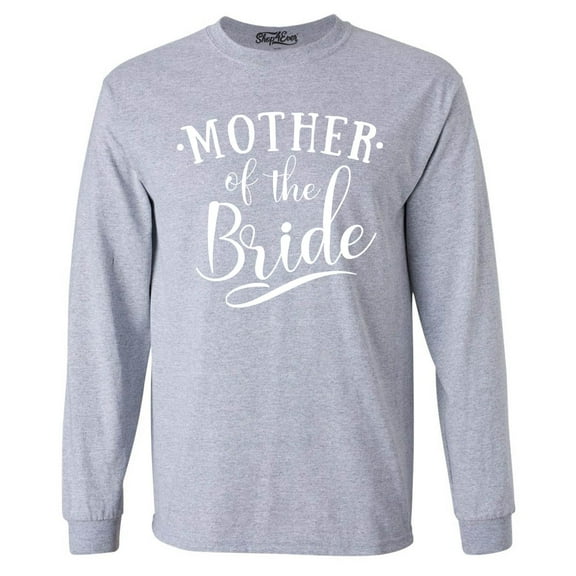 Shop4Ever Men's Mother of the Bride Wedding Long Sleeve Shirt Large Sports Grey