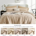 thumbnail image 7 of Flymme Khaki Tufted Comforter Set Queen Size 7 Piece Bed in a Bag Shabby Chic Boho Comforter and Sheet Set Soft Microfiber Complete Bedding Sets, 7 of 7