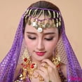 thumbnail image 3 of Women's Belly Dancing Accessories Coin Head chain Decoration Belly Dance India Headwear Scarf Headpiece Costumes, 3 of 4