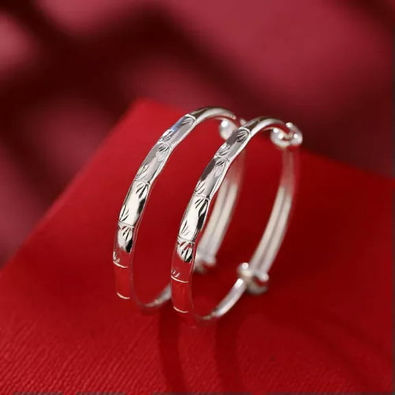 EOEMY Chinese S999 Pure Silver Children'S Style Duad Push-And-Pull Bracelets