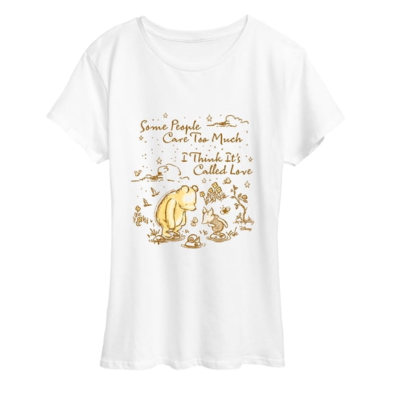 Winnie The Pooh - Care Too Much Its Love - Women's Short Sleeve Graphic T-Shirt