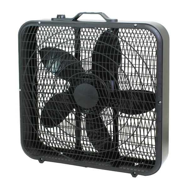 Comfort Zone 20 In High Performance Box Fan With Carry Handle In Black Walmart Com Walmart Com