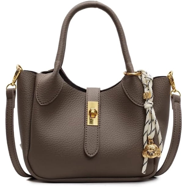 LHSHIDU Bucket Bags for Women Crossbody Top Handle Bag Elegant Handbag Tote Purse Faux Leather Shoulder Bag with Zipper