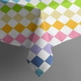 thumbnail image 4 of Pastel Color Checkered Pattern Rectangle Tablecloth 60"x120",Waterproof Polyester Rectangle Table Cloth, Wipeable Spillproof Polyester Tablecloth for Dining, Camping, Indoor and Outdoor, 4 of 6