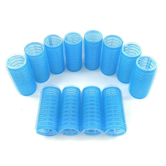 Wattne 12 Pieces Self Grip Small Hair Curlers Self Grip Salon Hairdressing Curlers Hair Rollers Salon Hairdressing Curlers Tools for Women (0.6 x 2.4 inch, Random Color)