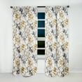 thumbnail image 2 of Designart "Golden Chrysanthemum Harmony II" Floral Room Darkening Single Curtain Panel, 2 of 6