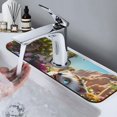 thumbnail image 7 of Vsdgher Playful Hedgehog Forest Pond Kitchen Sink Splash Guard Faucet Mat -1 PC Super Absorbent Fast Drying Mat Sink Gadgets-Splash, Bathroom,Sink Mat,(15" X 5.5" ), 7 of 7