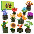 thumbnail image 1 of Set de bloques de construcción JMBricklayer Flowers Suculents 10001 12 piezas, 1 of 7
