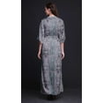 thumbnail image 3 of Bimba Robe Longue en Rayonne Damassée Géométrique pour Femmes Boho Plage Cocktail Fête Robe Fendue maxi-Petite, 3 of 6