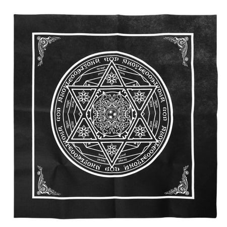 

Huoge Altar Cloth Mysterious Hexagonal Star Flower Alter Tarot Spread Top Cloth 19.29 by 19.29 Wiccan Square Spiritual Sacred Cloth for Board Games Parties Altar Activities kindness