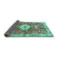 thumbnail image 2 of Ahgly Company Indoor Square Persian Turquoise Blue Traditional Area Rugs, 8' Square, 2 of 4