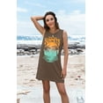 thumbnail image 6 of VILOVE Women Summer Sleeveless Coconut Tree Graphic Sundress Beach Vacation Mini Tank Dress, 6 of 7
