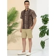 thumbnail image 3 of INSPIRE CHIC Camisa Con Estampado De Leopardo Para Hombre, Manga Corta, Con Botones, Informal, De Verano, Con Estampado De Animales Estampado de leopardo S, 3 of 6