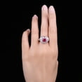 thumbnail image 6 of Jewelrypalace Apple Heart Created Ruby Hollow Rings for Women, 14K Rose Gold Plated 925 Sterling Silver Ring for Her, Gemstone Jewelry Sets Promise Rings 7, 6 of 6