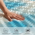 thumbnail image 3 of Beddle 2 Inch 5-Zoned Memory Foam Twin Size Mattress Topper with Infusion Breathable Gel Layer, 3 of 7